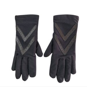 Isotoner Womens Water Repellent Spandex Black Gloves One Size